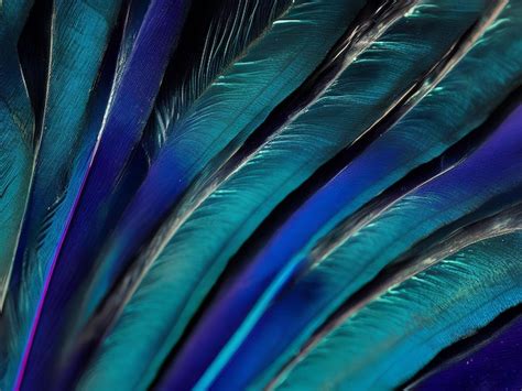 Premium AI Image | peacock feather under microscope