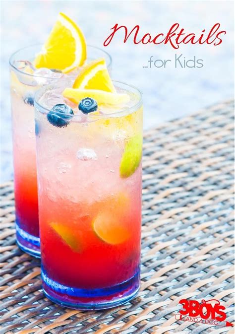 Mocktails for Kids - Non-Alcoholic Cocktails | Zomerdrankjes, Alcoholvrije zomerdrankjes, Drankjes