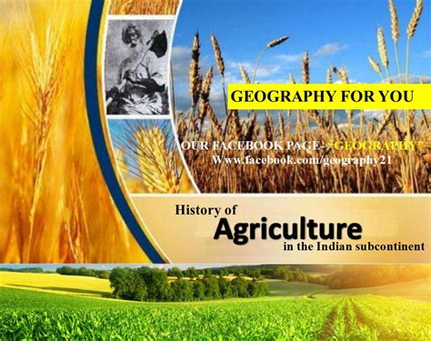 Agricultural history of the Indian subcontinent - Geography for You