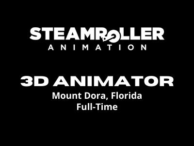 3D Animator required at Steamroller Animation - Maya