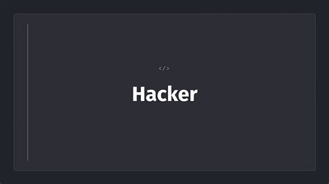 Hacker template | Pitch