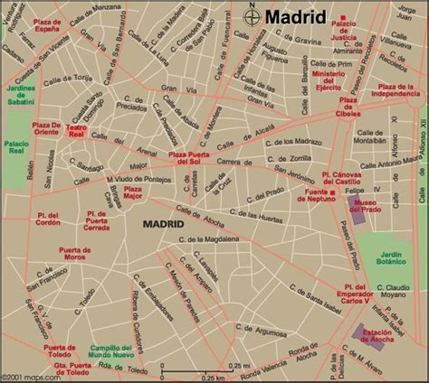 Madrid Tourism Map Regional | Map of Spain Tourism Region and Topography