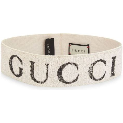 GUCCI Logo cotton-blend headband ($210) liked on Polyvore featuring ...