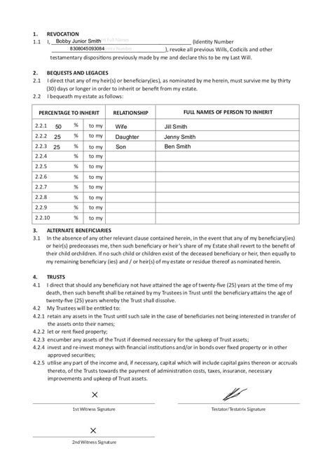 CAPITAL LEGACY Sample Will - CAPITAL LEGACY Sample Will (completed) pdf - PDF Archive