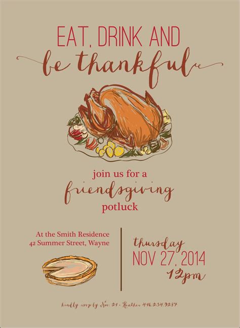 Thanksgiving Friendsgiving Invitation Custom Printable | Etsy