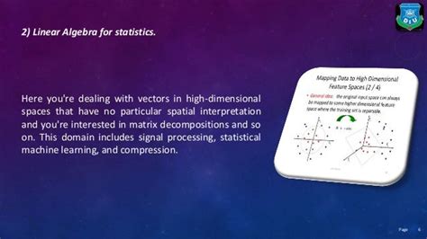 Applications of linear algebra in computer science