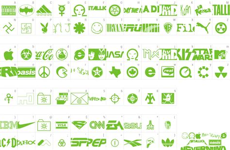 Famous Logos Font | wfonts.com - download free