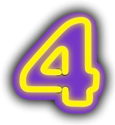 Purple Glossy Number 4 Clipart Purple Number 4 Clipart Transparent ...