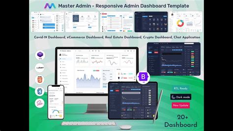 Responsive Bootstrap Admin Dashboard Web App Template – Master - YouTube