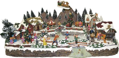 Animated Christmas Village Pieces - Northlight 17 Led Lighted And ...