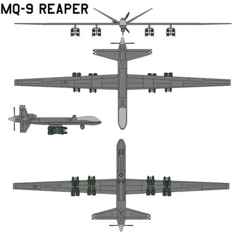 MQ-9 Reaper Predator B unmanned aircraft system MALE UAS | US American unmanned aerial ground ...