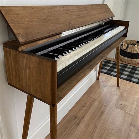 Unique Wood Piano Stand Keyboard Furniture Mid Century Piano - Etsy