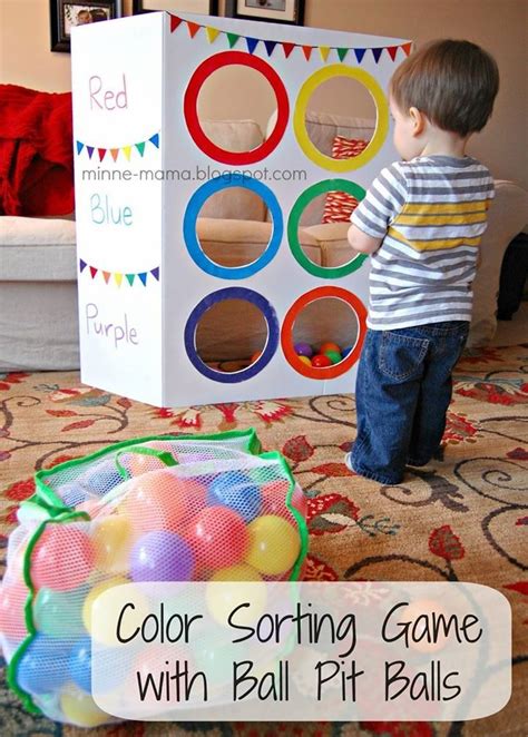 Ball sorting | Toddler activities, Infant activities, Toddler fun