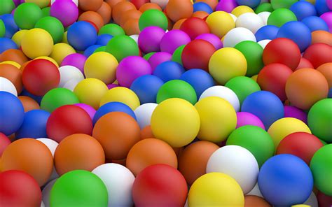 Download wallpapers colorful balls, 3d balls, creative, geometric ...