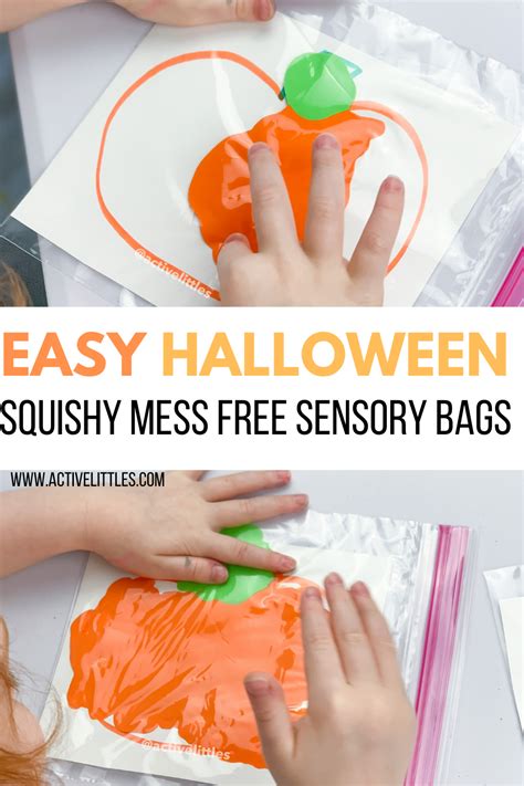 Halloween Squishy Mess Free Sensory Bags - Active Littles