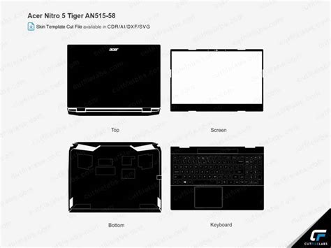 Acer Nitro 5 Tiger AN515-58 Cut File Template | Cut File Labs