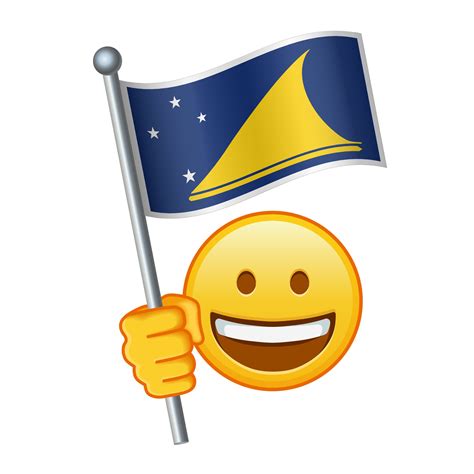 Emoji with Tokelau flag Large size of yellow emoji smile 42151291 ...