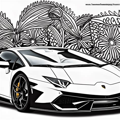 Lamborghini Coloring Page · Creative Fabrica