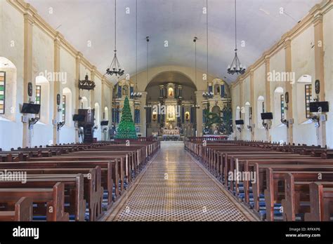 Interior of the UNESCO World Heritage Santa Maria Church, Ilocos Sur, Philippines Stock Photo ...