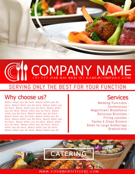 Catering Flyer Template | PosterMyWall