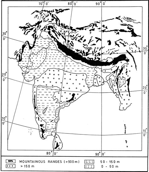 Generalized relief map of India. | Download Scientific Diagram