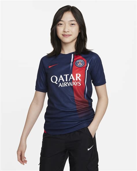 Paris Saint-Germain 2023/24 Stadium Home Older Kids' Nike Dri-FIT Football Shirt. Nike CZ