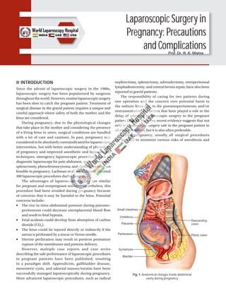 Laparoscopic Surgery in Pregnancy: Precautions and Complications | PDF