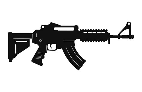 A machine gun Silhouette Vector free 35992249 Vector Art at Vecteezy