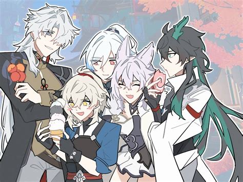 High cloud quintet being a family [By @milcoco10] : r/HonkaiStarRail