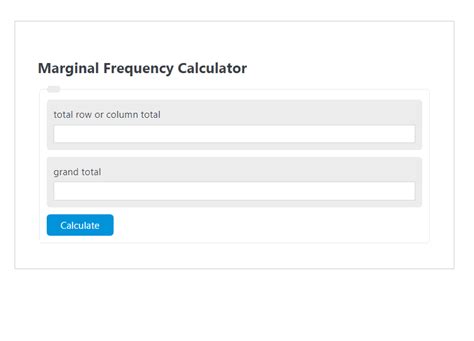 Marginal Frequency Calculator - Calculator Academy