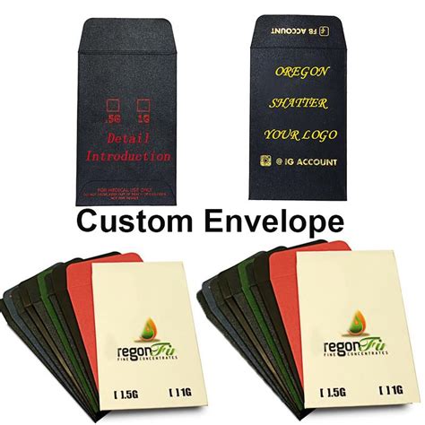 OEM Envelopes Custom Logo Shatter Envelopes Edibles Concentrate Custom Printed Gold Foil Logo ...