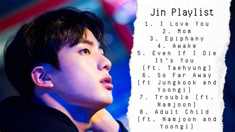 [playlist] jin solo songs! (BTS) - happy birthday seokjin! #happybirthdayjungkook [playlist] jin ...