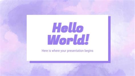 Watercolor Texture Google Slides and PowerPoint template