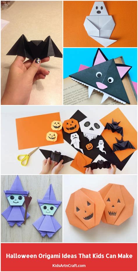 Halloween Origami Ideas That Kids Can Make - Kids Art & Craft