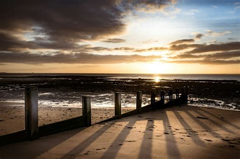 Sunrise shadow - Took a walk along the beach from Monifieth to Dundee ...