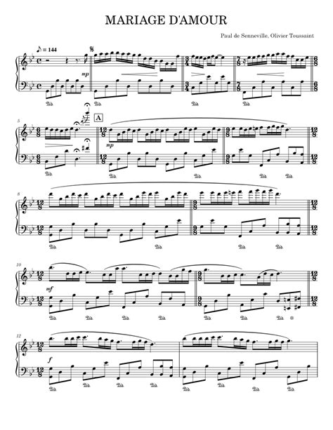 MARIAGE D'AMOUR - Richard Clayderman Sheet music for Piano (Solo ...