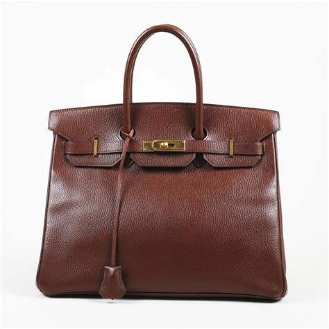 Lyst - Hermès Vintage "birkin 35" Fauve Courchevel Leather Bag in Brown