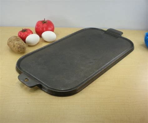 Wagner Cast Iron Double Burner Griddle Grill 17 by oldetymestore