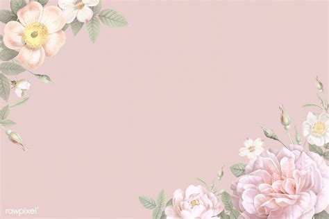 Elegant floral frame design vector | premium image by rawpixel.com / Donlaya Pastel Wedding ...