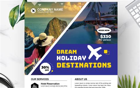 Travel Flyer Design Templates Layout - TemplateMonster