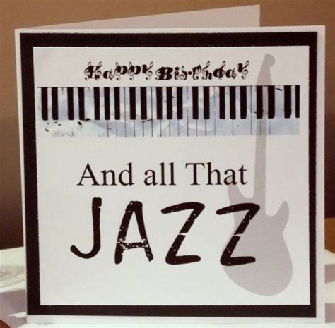 All That Jazz Music Keys Happy Birthday Card - Etsy | Cool birthday ...