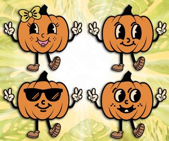 Fall Pumpkin Cartoon Clipart by Mohammed Oudebji | TPT