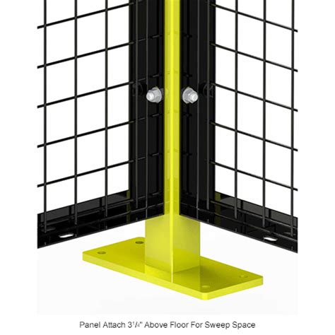 Global Industrial™ 6' W Machine Wire Guard Panel Black | 800487BK - GLOBALindustrial.com