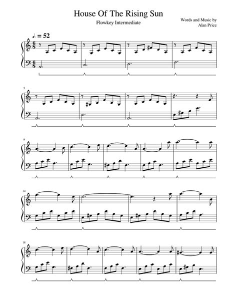 House Of the Rising Sun Sheet music for Piano (Solo) Easy | Musescore.com