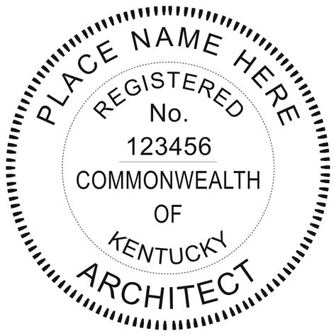 KENTUCKY Pre-inked Registered Architect Stamp - Winmark Stamp & Sign - Stamps and Signs