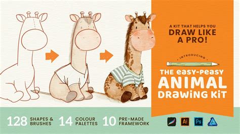 Animal Drawing Kit - Learn to Draw Cute Animals Like a Pro!
