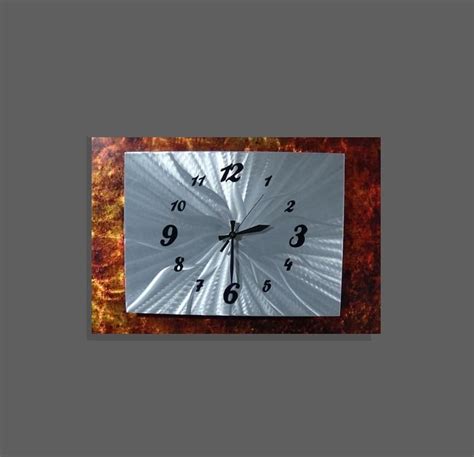 Modern Wall clock ~ Rust Metal Wall Clock ~ Modern Art Wall clock