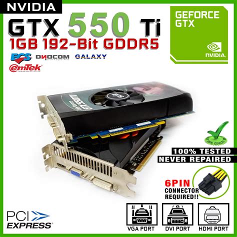 Preowned NVIDIA GeForce GTX 550 Ti 1GB 192BIT GDDR5 Gaming Graphics ...