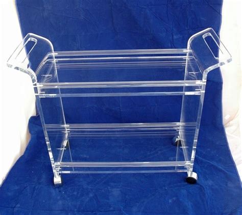 Clear Acrylic Lucite Rolling Beverage Serving Cart | Etsy