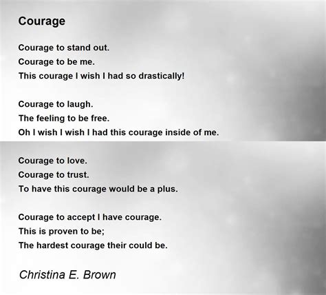 Courage Poems For Kids